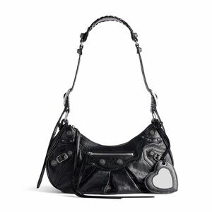 BALENCIAGA WOMEN'S LE CAGOLE SHOULDER BAG SMALL IN BLACK